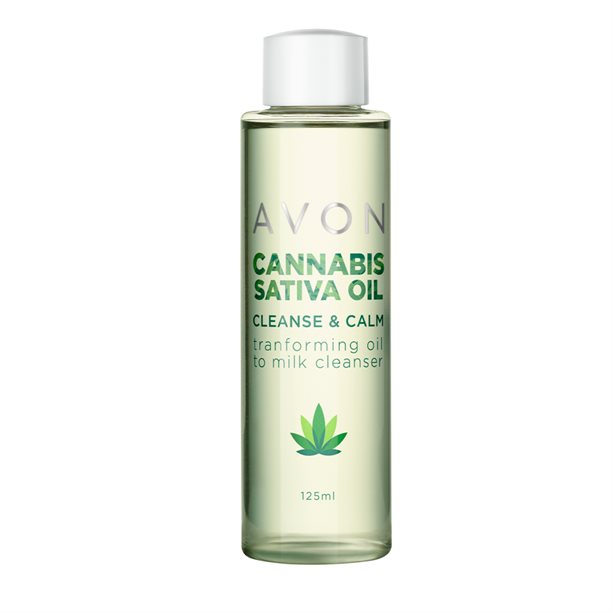 Avon Cannabis Sativa Oil Cleanse & Calm Transforming Oil To Milk Cleanser