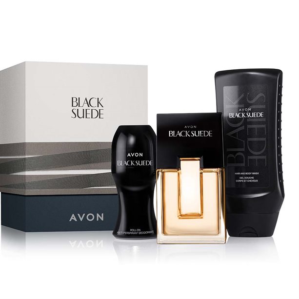 Avon Black Suede Gift Set