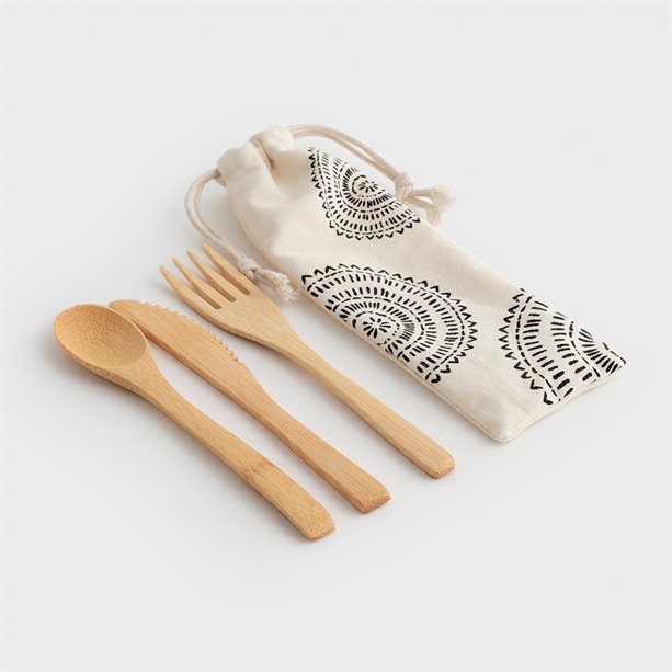 Avon 3-Piece Bamboo Cutlery Set