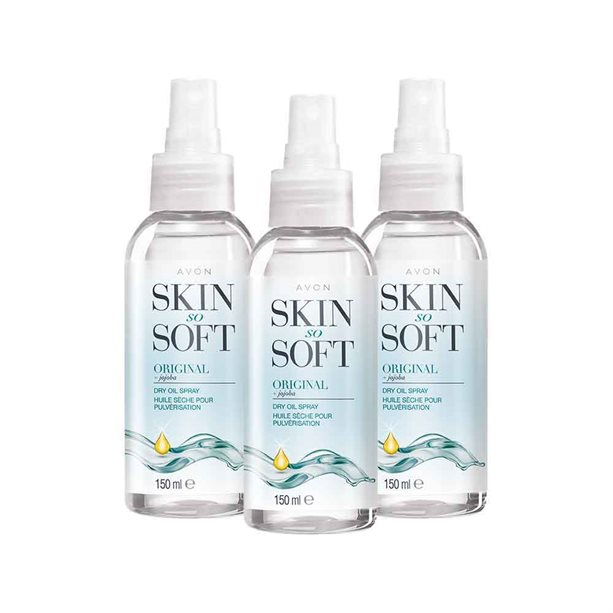 Avon Skin So Soft Original Dry Oil Spray 3-Pack