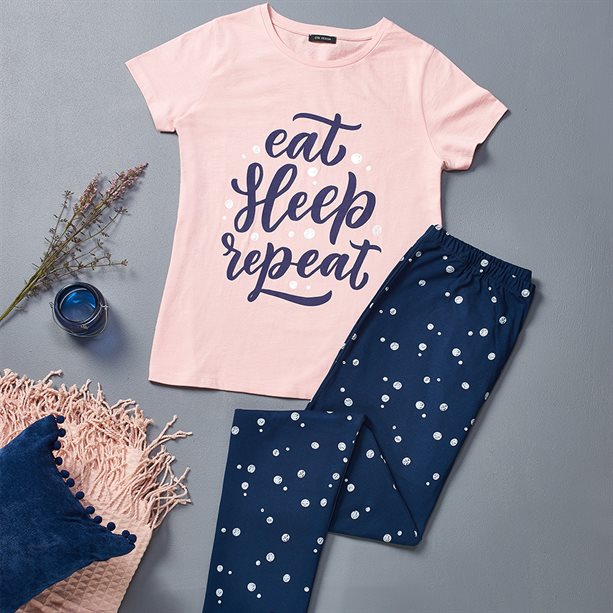 Avon Eat Sleep Repeat Cotton PJs