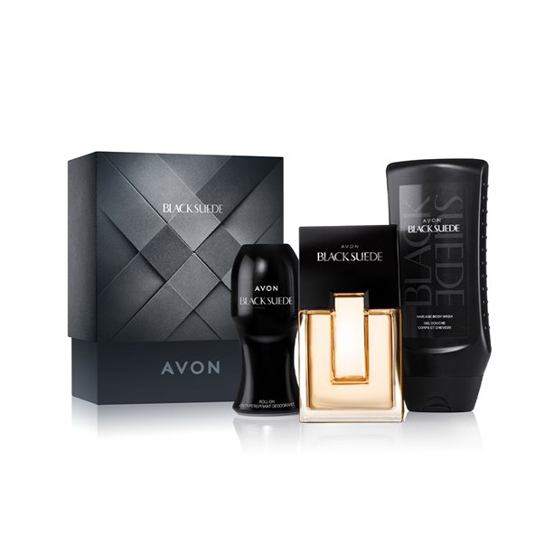 Avon Black Suede Gift Set