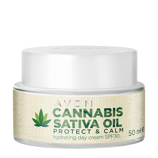 Avon Cannabis Sativa Oil Protect & Calm Day Cream SPF 30 50ml