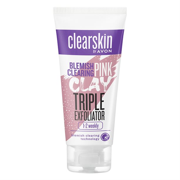 Avon Clearskin Blemish Clearing Pink Clay Triple Exfoliator 75ml